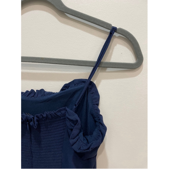 Sunday Best Bambi Mini Dress Babydoll Coquette Ruffle Girly Smocked Blue Size 4 - Picture 5 of 8